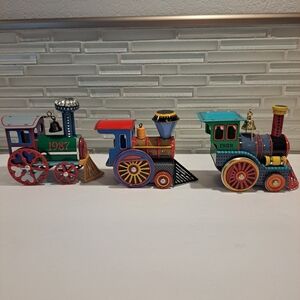 3 Vtg Hallmark TIN Locomotives. In Original Boxes 1987, 1988 & 1989